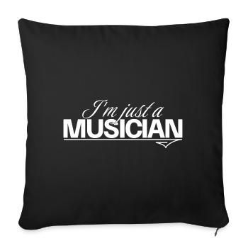 Job Design T-shirt Musician - Sofa pillowcase 17,3'' x 17,3'' (45 x 45 cm) - black - Front