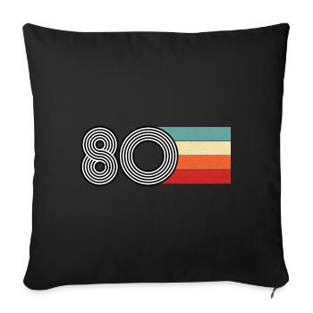 1980 Retro vintage 80 birthday 80s - Sofa pillowcase 17,3'' x 17,3'' (45 x 45 cm) - black - Front