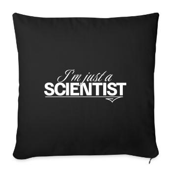 Job Design T-shirt Scientist - Sofa pillowcase 17,3'' x 17,3'' (45 x 45 cm) - black - Front