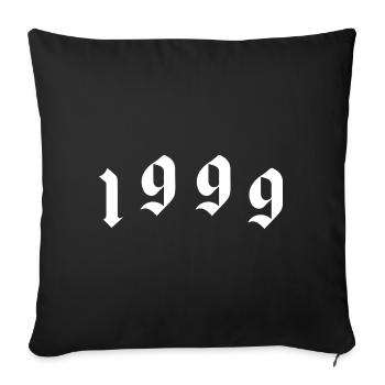 1999 year - Sofa pillowcase 17,3'' x 17,3'' (45 x 45 cm) - black - Front