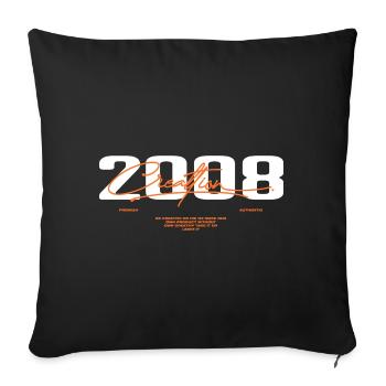 2008 Vintage Retro 2008 Birthday Gift 2008 - Sofa pillowcase 17,3'' x 17,3'' (45 x 45 cm) - black - Front