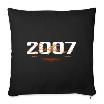 2007 Vintage Retro 2007 Birthday Gift 2007 - Sofa pillowcase 17,3'' x 17,3'' (45 x 45 cm) - black - Front