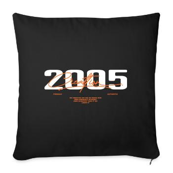 2005 Vintage Rétro 2005 Cadeau D'anniversaire 2005 - Housse de coussin décorative 45 x 45 cm - noir - Devant