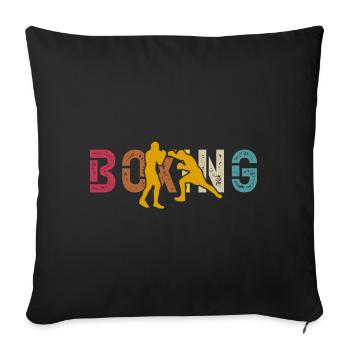 Boxing - Sofa pillowcase 17,3'' x 17,3'' (45 x 45 cm) - black - Front
