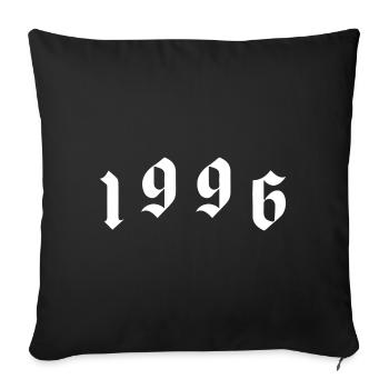 1996 year - Sofa pillowcase 17,3'' x 17,3'' (45 x 45 cm) - black - Front