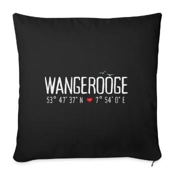 Mer du Nord vacances île WANGEROOGE - Housse de coussin décorative 45 x 45 cm - noir - Devant