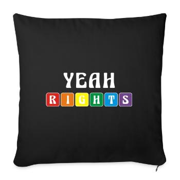 Rainbow oui Droits Graphique - Housse de coussin décorative 45 x 45 cm - noir - Devant