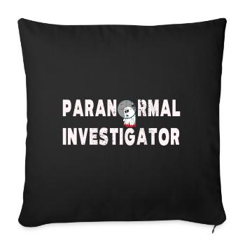 Enquêteur paranormal à la chasse aux fantômes - Housse de coussin décorative 45 x 45 cm - noir - Devant
