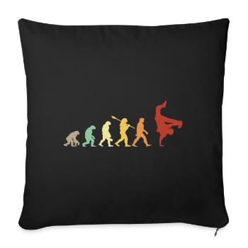 Evolution Hip Hop Breakdance - Hip Hop Geschenkidee - Sofakissenbezug 45 x 45 cm - Schwarz - Vorne