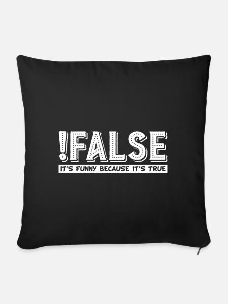 False Funny - Sofakissenbezug 45 x 45 cm - Schwarz