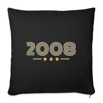 Legendary Since 2008 Birthday Gift 2008 - Sofa pillowcase 17,3'' x 17,3'' (45 x 45 cm) - black - Front
