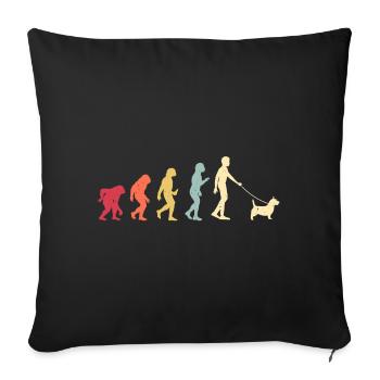 Australian Terrier - Sofa pillowcase 17,3'' x 17,3'' (45 x 45 cm) - black - Front