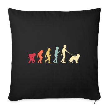 Border Collie Dog - Sofa pillowcase 17,3'' x 17,3'' (45 x 45 cm) - black - Front