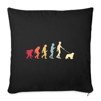Cavalier King Charles Spaniel Geschenk - Sofakissenbezug 45 x 45 cm - Schwarz - Vorne