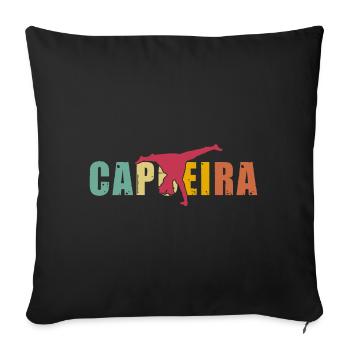 Capoeira - Housse de coussin décorative 45 x 45 cm - noir - Devant