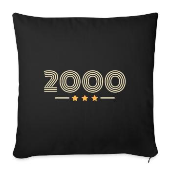 Legendary Since 2000 Birthday Gift 2000 - Sofa pillowcase 17,3'' x 17,3'' (45 x 45 cm) - black - Front
