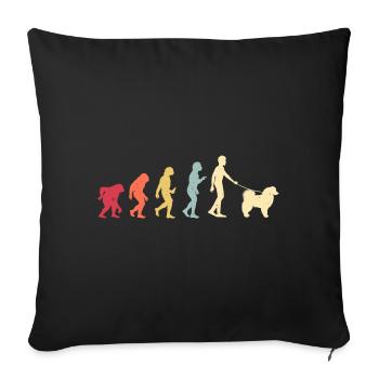 Cadeau de berger australien - Housse de coussin décorative 45 x 45 cm - noir - Devant
