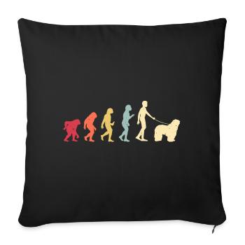 Bergamo Shepherd Dog - Sofa pillowcase 17,3'' x 17,3'' (45 x 45 cm) - black - Front