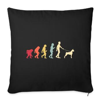 Chien boxeur - Housse de coussin décorative 45 x 45 cm - noir - Devant
