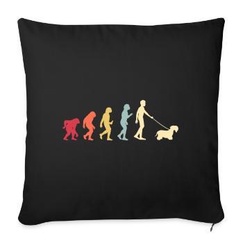 Cesky Terrier Hund - Cesky Terrier - Sofakissenbezug 45 x 45 cm - Schwarz - Vorne