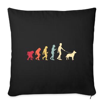 Australian Cattle Dog - Sofa pillowcase 17,3'' x 17,3'' (45 x 45 cm) - black - Front