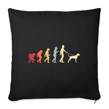 Black and Tan Coonhound - Sofa pillowcase 17,3'' x 17,3'' (45 x 45 cm) - black - Front