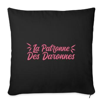 The Patron Saint of the Daronnes - Sofa pillowcase 17,3'' x 17,3'' (45 x 45 cm) - black - Front