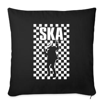 Cool Ska Music Reggae Tea - Housse de coussin décorative 45 x 45 cm - noir - Devant