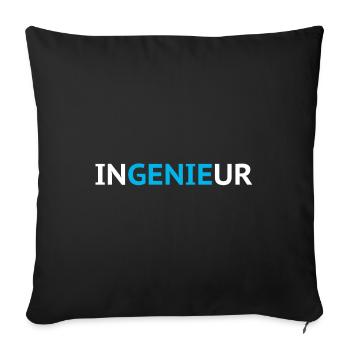 Ingenieur - Sofakissenbezug 45 x 45 cm - Schwarz - Vorne