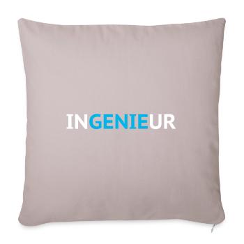 Ingenieur - Sofakissenbezug 45 x 45 cm - helles Taupe - Vorne