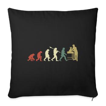 Veterinary Evolution Geschenk für Tierärzte - Sofakissenbezug 45 x 45 cm - Schwarz - Vorne