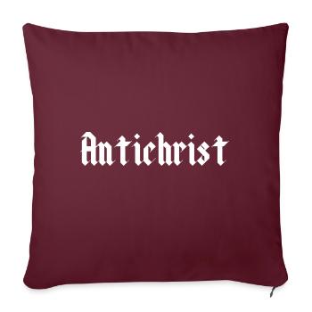 ANTICHRIST Superstar Occult Satan Paganisme Gothique - Housse de coussin décorative 45 x 45 cm - bordeaux - Devant