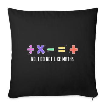 Drôle de dicton mathématique - Housse de coussin décorative 45 x 45 cm - noir - Devant