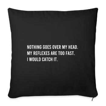 Funny Art Quote - Sofa pillowcase 17,3'' x 17,3'' (45 x 45 cm) - black - Front