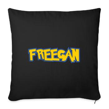 Graphique Freegan - Housse de coussin décorative 45 x 45 cm - noir - Devant