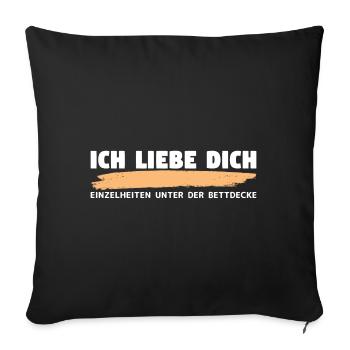 Lustiger Anmachspruch für Party, Dating, Bar, Fest - Sofakissenbezug 45 x 45 cm - Schwarz - Vorne