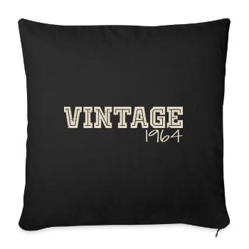Jahrgang 1964 Original 1964 Retro 1964 Geschenk 1964 - Sofakissenbezug 45 x 45 cm - Schwarz - Vorne