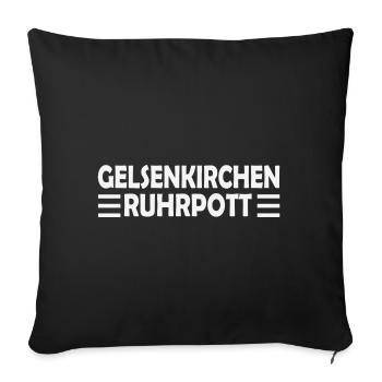 Gelsenkirchen - Sofa pillowcase 17,3'' x 17,3'' (45 x 45 cm) - black - Front