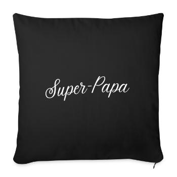 Super dad, humor, gift - Sofa pillowcase 17,3'' x 17,3'' (45 x 45 cm) - black - Front