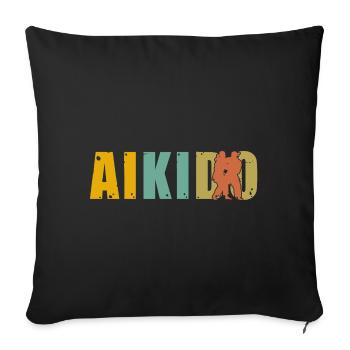 Aikido - Sofa pillowcase 17,3'' x 17,3'' (45 x 45 cm) - black - Front