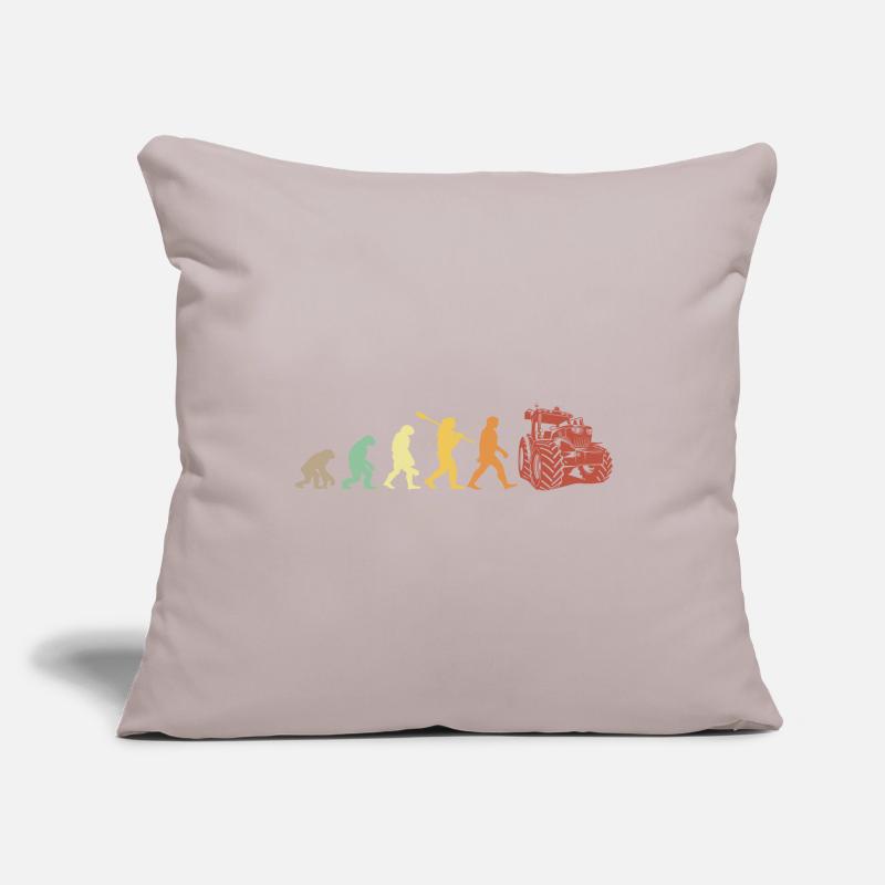 Evolution du tracteur Housse de coussin décorative 45 x 45 cm