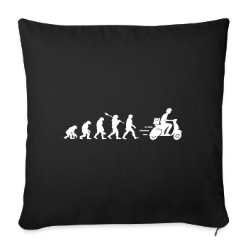 The evolution of the delivery person - Sofa pillowcase 17,3'' x 17,3'' (45 x 45 cm) - black - Front