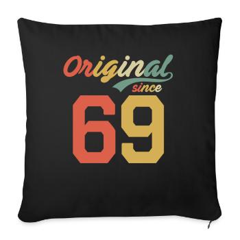 53. Geburtstag Original Retro Geschenk 1969 - Sofakissenbezug 45 x 45 cm - Schwarz - Vorne