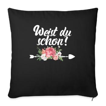Große Schwester 2021 Werdende Schwester Geschenk - Sofakissenbezug 45 x 45 cm - Schwarz - Vorne