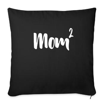 Mom twins kids mothers day gift - Sofa pillowcase 17,3'' x 17,3'' (45 x 45 cm) - black - Front