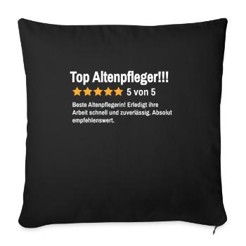 Altenpflegerin Altenpflege Altenheim Altenpfleger - Sofakissenbezug 45 x 45 cm - Schwarz - Vorne