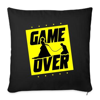 Wedding Game Over Bachelorette Party - Sofa pillowcase 17,3'' x 17,3'' (45 x 45 cm) - black - Front
