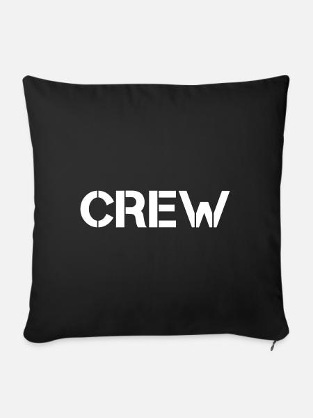 Crew Vektor Design - Sofakissenbezug 45 x 45 cm - Schwarz