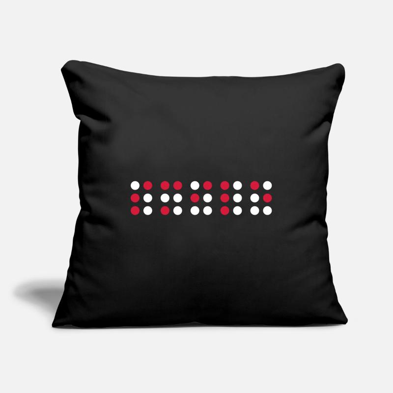 Smile in braille code, Braille script for the blind Sofa pillowcase 17,3'' x 17,3'' (45 x 45 cm)