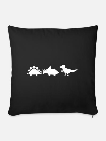 süßer Dino - Sofakissenbezug 45 x 45 cm - Schwarz